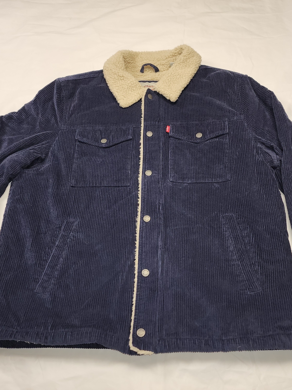 Levi's Navy Corduroy Sherpa-Lined Jacket Men's Size Large
